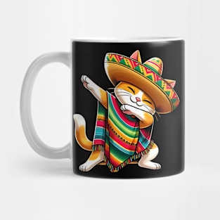 Cinco De Mayo Funny Mexican Cat Sombrero Poncho Mug